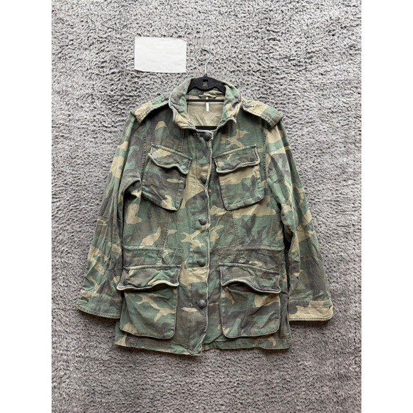 Free People Jackets & Blazers - Free People Not Your Brothers Surplus Camouflage Military Jacket Green Size M